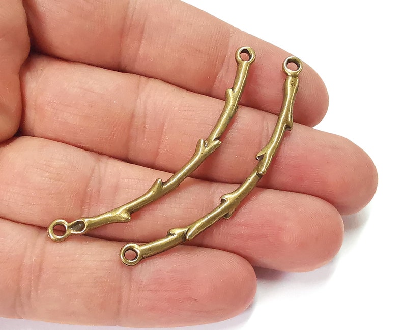 4 Branch charms connector Antique bronze plated charms (59mm) G25350