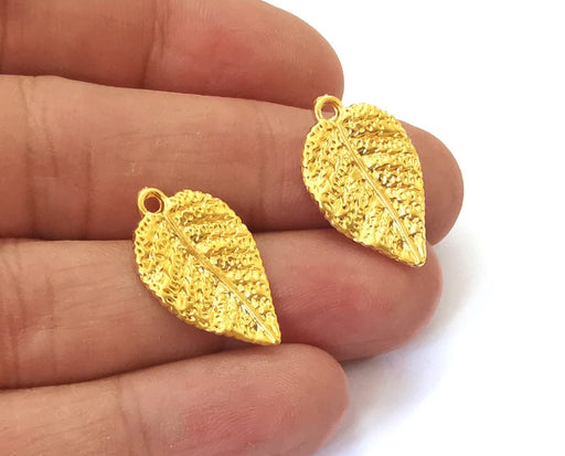 4 Leaf charms Gold plated charms (24x15mm) G25356