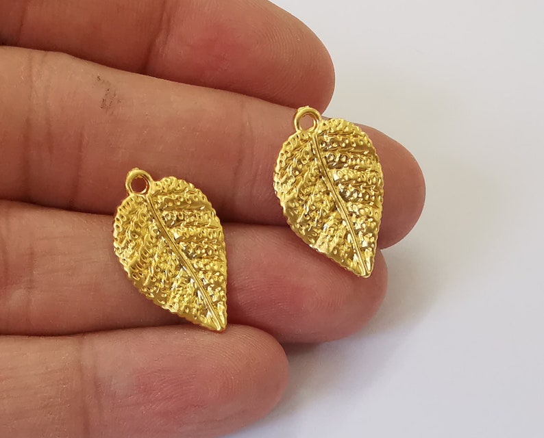 4 Leaf charms Gold plated charms (24x15mm) G25356