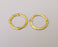 2 Round hammered circle connector charm Gold Plated findings (28x27mm) G25426