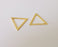 5 Triangle charms (double sided) Shiny gold plated charms (21x19mm) G25457