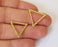 5 Triangle charms (double sided) Shiny gold plated charms (21x19mm) G25457