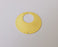 2 Circle connector charms Gold Plated Brass flat charms (32mm) G25748