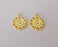 2 Sun Gold charms Gold plated charms (25x20mm) G25506
