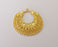 Gold filigree charms Gold plated charms (40x39mm) G25570