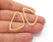 4 Gold charms Gold plated charms (35x20mm) G25763