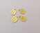 4 Human footprint charms Gold plated charms (14x10mm) G25582