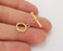 Toggle clasp 4 sets Gold plated findings 15x11mm - 20x6mm G25585
