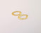 2 Oval Rings Circle Oval Findings Gold Plated Findings (24x14mm) G25800