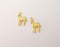 2 Zebra Charms Gold Plated Charms (30x20mm) G25801