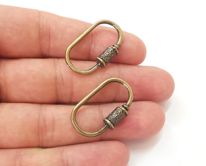 4 Oval charms Antique bronze plated charms (30x18mm) G25730