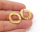 4 Ethnic round charms connector Gold plated charms (24x20mm) G25727