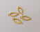 10 Twisted swirl connector oval findings gold circle findings (20x9 mm) G25735