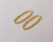 4 Hammered oval connector findings Gold plated findings (31x10 mm) G24682