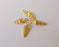 4 Sea shell charms Gold plated charms (24x7mm) G26032