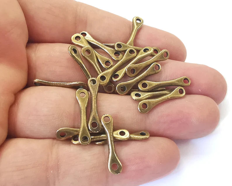 10 Bar connector charms findings Antique bronze plated findings (20x5mm) G26075