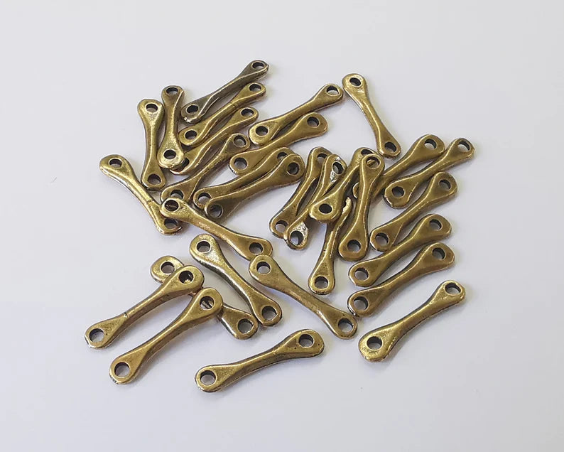 10 Bar connector charms findings Antique bronze plated findings (20x5mm) G26075