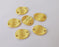 4 Wavy hammered connector charms Gold plated charms (18x15mm) G26102