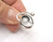 Wrap silver ring setting blank cabochon mounting adjustable ring base bezel Antique silver plated brass (8mm) G26169