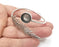 Fern silver bracelet brass cuff blank bezel Glass cabochon base Adjustable antique silver brass (15 mm blank) G26265