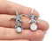 1 Pairs Starfish silver earring base wire Antique silver plated brass earring base (36x23mm) G26330