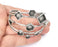 Geometric Bracelet Blank Cuff Bezel Cabochon Base Resin Mountings Adjustable Antique Silver Plated Brass G26418