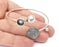 Spirals swirl dome bracelet cuff blank bezel Glass cabochon base Adjustable antique silver plated brass (8 mm Blank) G26238
