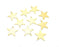10 Star charms Gold Plated Brass flat charms (16mm) G26250
