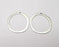 2 Circle charms Antique silver plated charms (52x47mm) G26282