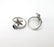 Starfish Blank Silver Ring Setting Cabochon Mounting Adjustable Ring Base Bezel Antique Silver Plated Brass ( 6mm blanks ) G26467