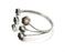 Hexagonal silver bracelet brass cuff blank bezel Glass cabochon base Adjustable antique silver brass (10 and 8mm) G26183