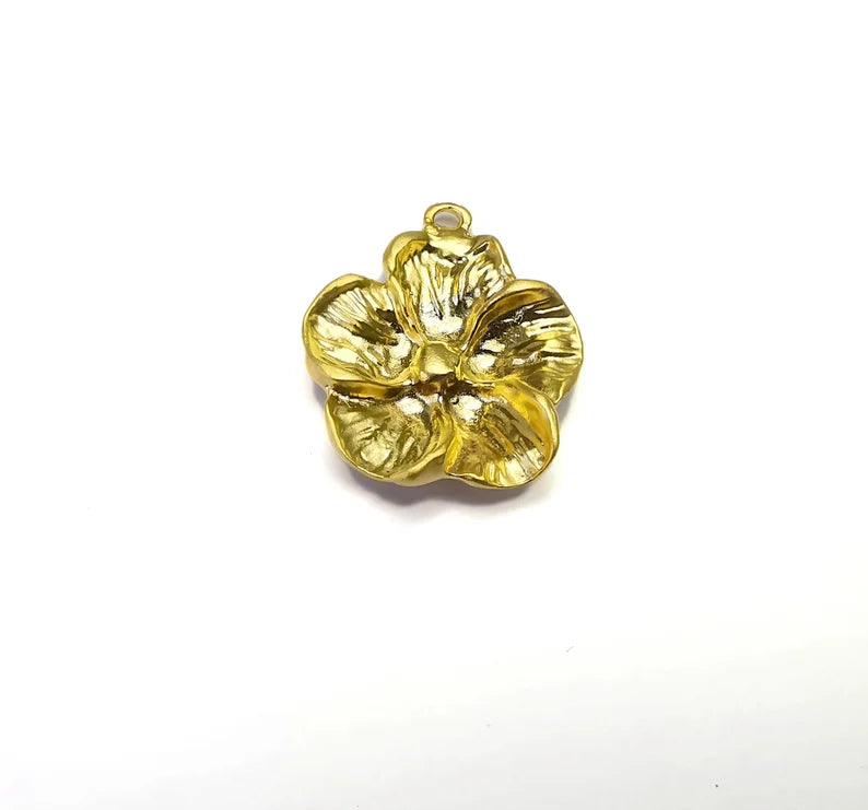 Flower Charms Gold Plated Charms (38x31mm) G26564