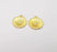 2 Flower Charms Gold Plated Charms (21x18mm) G26701