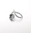 Sterling Silver Ring Blank Bezel Oxidized 925 Silver Ring Setting Resin Blank Cabochon Ring Mounting Adjustable Ring Base (10mm ) G30321