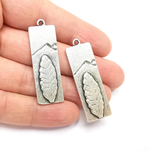 Tree Charms Antique Silver Plated Charms (29x16mm) G26759