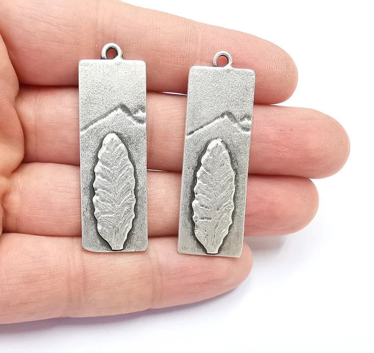 Tree Charms Antique Silver Plated Charms (29x16mm) G26759