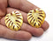 2 Monstera Leaf Charms Gold Plated Charms (33x31mm) G26562