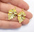 2 Leaf Charms Gold Plated Charms (32x19mm) G26573