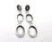 1 Pairs Oval Dangle Earring Set Base Wire Antique Silver Plated Brass Earring Base G26836