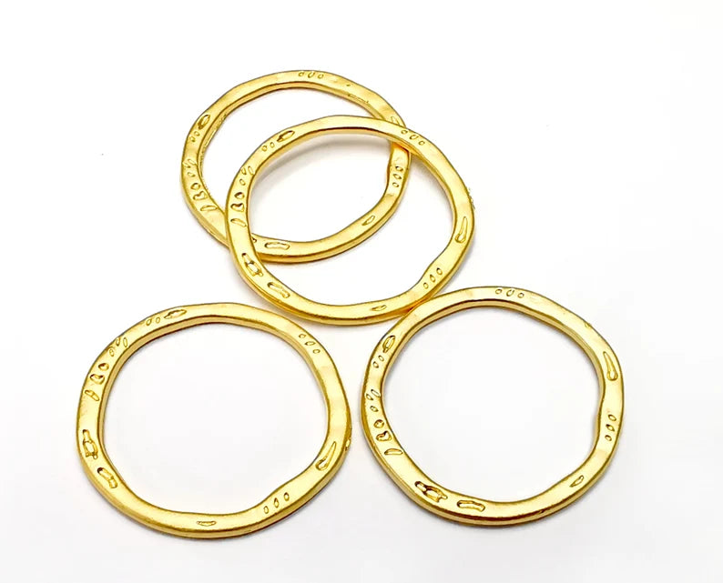 2 Circle Findings Connector Gold Circle Findings (26mm) G26887