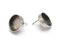 Silver Round Earring Set Base Wire Antique Silver Plated Brass Earring Base (14mm blank) G27006