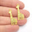 2 Giraffe Charms Gold Plated Charms (31x12mm) G26695