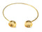 Round Bracelet Base Blanks Cuff Blanks Adjustable Bracelet Shiny Gold Plated Brass (10mm Blanks) G27014