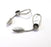 Leaf Silver Earring Set Base Wire Antique Silver Plated Brass Earring Base (8mm blank) G27081