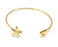 Starfish Triangle Bracelet Base Blanks Cuff Blanks Adjustable Bracelet Shiny Gold Plated Brass (6mm Blank) G27091