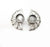 Silver Earring Set Base Wire Antique Silver Plated Brass Earring Base (12mm blank) G35393
