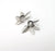 Leafs Silver Earring Set Base Wire Antique Silver Plated Brass Earring Base (10mm blank) G27143
