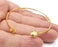 Hexagonal Bracelet Base Cuff Blanks Adjustable Bracelet Shiny Gold Plated Brass (6mm Blanks) G27154