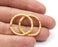 2 Circle Findings Connector Gold Circle Findings (26mm) G26887