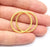 2 Twisted Circle Findings Gold Plated Circle (30mm) G26893